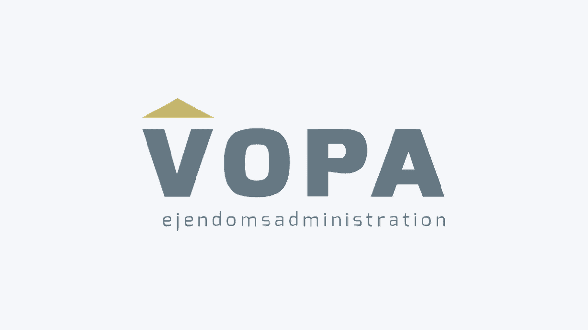 VOPA Ejendomsadministration logo på lys baggrund